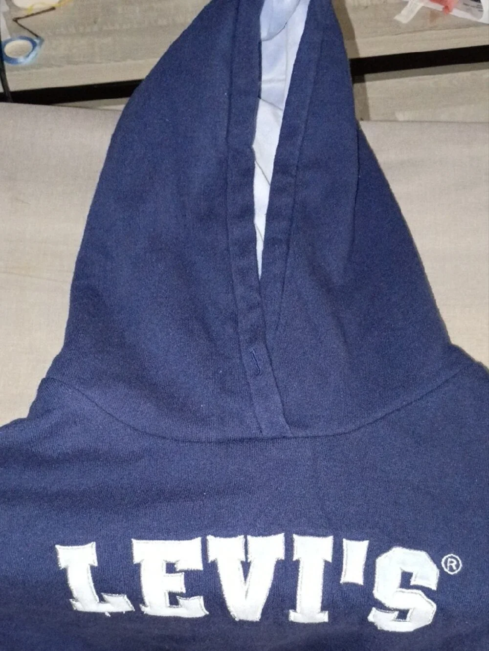 Levi's Girls Navy and White Logo Crewneck Sweater